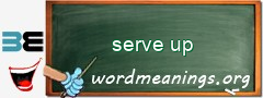 WordMeaning blackboard for serve up